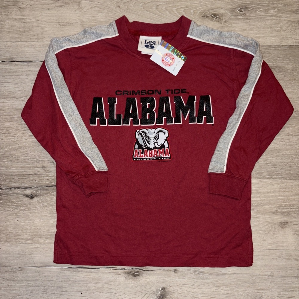 Vintage Lee Sport Alabama Crimson Tide Long Sleeve Youth T Shirt Small 8 Red NWT